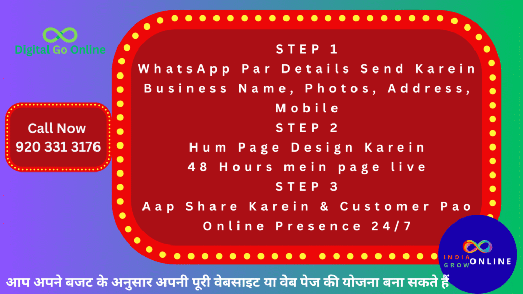 Steps to go online